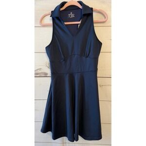 Jack Smith Navy Blue Sleeveless Collared Tennis Dress Women's Size M
